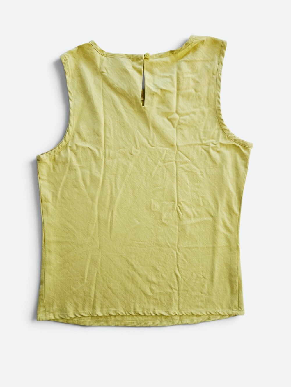 Vintage Ann Taylor 100% Silk Light Green Chartreuse Sleeveless Blouse Tank Top 4 - Picture 3 of 8